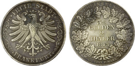 FRANKFURT: Free City, AR 2 thaler, 1843, Dav-641, F-VF, ex Almer H. Orr III Collection.

Estimate: USD 125 - 175