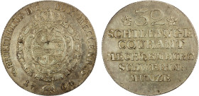 MECKLENBURG-SCHWERIN: Friedrich, 1756-1785, AR 32 schilling, 1764, Cr-53, About EF, ex Almer H. Orr III Collection.

Estimate: USD 100 - 200