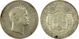 PRUSSIA: Friedrich Wilhelm IV, 1840-1861, AR 2 thaler, 1841-A, KM-440.1, small carbon spot on reverse, About EF, ex Almer H. Orr III Collection.

Es...