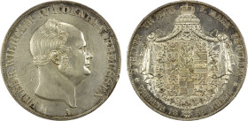 PRUSSIA: Friedrich Wilhelm IV, 1840-1861, AR 2 thaler, 1855-A, KM-467, graffiti in obverse field, EF-AU, ex Almer H. Orr III Collection.

Estimate: ...