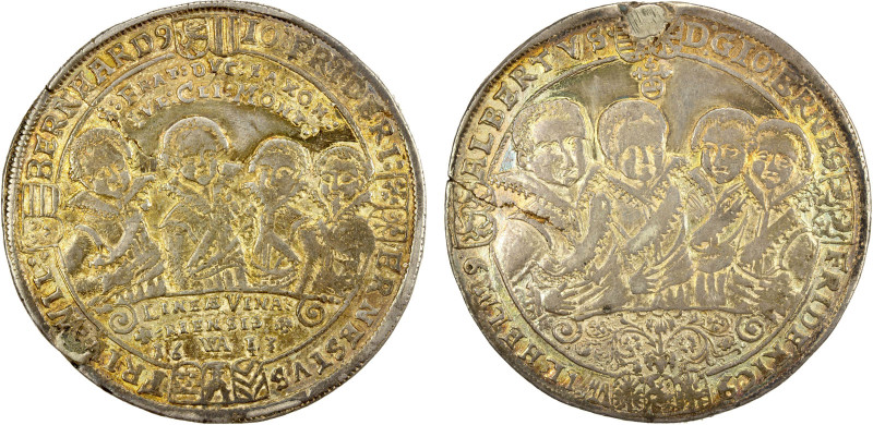 SAXONY: Johann Ernst I and his Seven Brothers, 1605-1619, AR thaler, 1613, Dav-7...