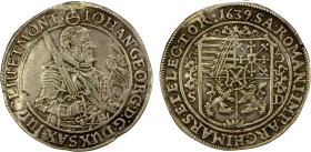 SAXONY: Johann Georg I, 1615-1656, AR 1/2 thaler, 1639-SD, Kohl-160, Dresden Mint, removed from mount, VF, ex Almer H. Orr III Collection.

Estimate...