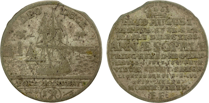 SAXONY: Friedrich August I, 1694-1733, AR ducat, 1717, struck to commemorate the...