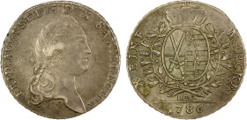 SAXONY: Frederick Augustus III, 1763-1806, AR thaler, 1786-IEC, KM-992.2, Dav-2695, VF-EF, ex Almer H. Orr III Collection.

Estimate: USD 80 - 120