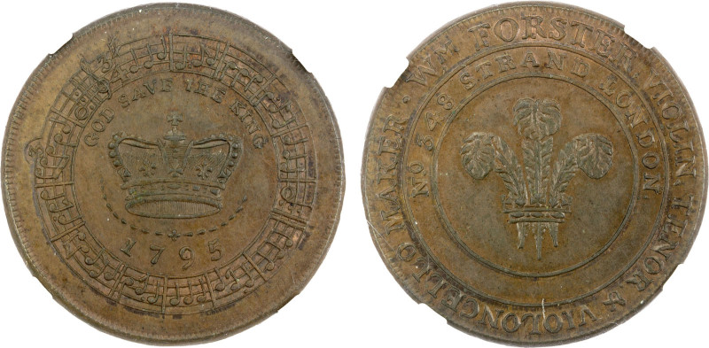 GREAT BRITAIN: Middlesex, AE halfpenny token, 1795, D&H-302, Conder token, for W...