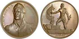 GREAT BRITAIN: AE medal (39.20g), 1812 (1820), BHM-730, Eimer-1021, 41mm bronze medal for Lieutenant-General Sir Thomas Picton and the Battle of Badaj...