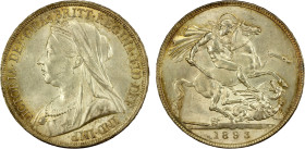 GREAT BRITAIN: Victoria, 1837-1901, AR crown, 1893, KM-783, year LVI on edge, Choice AU, ex Almer H. Orr III Collection.

Estimate: USD 100 - 200