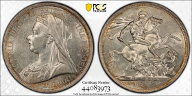 GREAT BRITAIN: Victoria, 1837-1901, AR crown, 1893, S-3937, KM-783., LVI on edge, lots of original luster, PCGS graded AU58.

Estimate: USD 100 - 15...