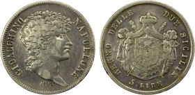 NAPLES: Giuseppe Gioacchino Napoleone, 1808-1815, AR 5 lire, 1813, Cr-111, F-VF, ex Almer H. Orr III Collection.

Estimate: USD 100 - 200