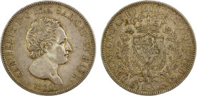 SARDINIA: Charles Felix, 1821-1831, AR 5 lire, 1830-P, Cr-105, EF, ex Almer H. Orr III Collection.

Estimate: USD 75 - 125