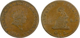 SICILY: Ferdinando III di Borbone, 1759-1816, AE 5 grani, 1815, Cr-46a, About EF, ex Almer H. Orr III Collection.

Estimate: USD 100 - 200