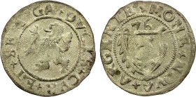POLAND: COURLAND: Gotthard Kettler, 1562-1587, AR schilling (0.79g), [15]76, Kruggel/Gerbasevskis-3.4.5.4, some strike weakness, some luster, VF-EF.
...
