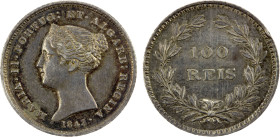 PORTUGAL: Maria II, 1834-1853, AR 100 reis, 1843, KM-473, Cr-104a, beautifully toned, AU, ex Joe Sedillot Collection.

Estimate: USD 100 - 150