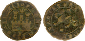 SPAIN: Reyes Catolicos, 1474-1504, BI 2 maravedis (4.11g), Cuenca, ND-P, AC-84, Cayón-2458, castle with P below // lion left, VG, ex Joe Sedillot Coll...