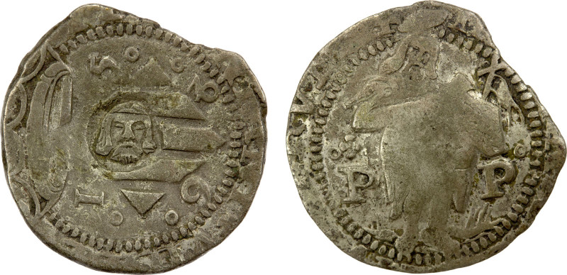 SPAIN: PERPIGNAN: Felipe III, 1598-1621, BI 2 sous (2.38g), 1598 [1603], AC-51, ...