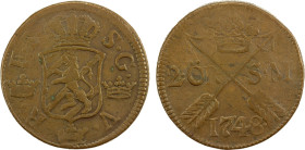 SWEDEN: Frederick I, 1720-1751, AE 2 öre, 1748, KM-437, Cr-5, a few light reverse scratches, traces of luster, VF, ex Joe Sedillot Collection.

Esti...