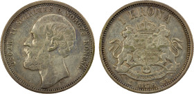 SWEDEN: Oscar II, 1872-1907, AR krona, 1876, KM-741, Y-22, initials ST, lightly toned, two-year type, EF, ex Joe Sedillot Collection.

Estimate: USD...