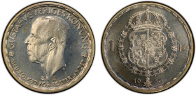 SWEDEN: Gustaf V, 1907-1950, AR krona, 1950-TS, KM-814, wonderful reflective surfaces, an incredible mint state example! PCGS graded MS67 PL, ex Joe S...