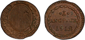 SCHWYZ: Canton, AE angster, 1811, KM-55, C-31, a well struck example of this uncommon denomination, a lovely mint state example! PCGS graded MS63 BN, ...