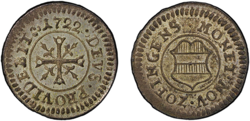 ZÖFINGEN: City, AR ½ kreuzer, 1722, KM-6, HMZ-15, a lovely mint state example! P...