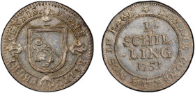 ZÜRICH: Republic, AR schilling, 1751, KM-148, a lovely mint state example! PCGS graded MS63, ex Joe Sedillot Collection.

Estimate: USD 100 - 150