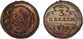 ZÜRICH: Canton, BI 3 haller, ND (1827-41), KM-180, Cr-4, a lovely mint state example! PCGS graded MS63, ex Joe Sedillot Collection.

Estimate: USD 1...