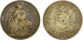 SWITZERLAND: Confederation, AR 5 francs, 1885, Bruce-XS17, Richter-193, Federal Shooting Festival at Bern, nicely toned, EF-AU.

Estimate: USD 100 -...