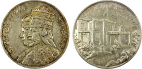 ETHIOPIA: Kingdom, AR medal (28.25g), EE1948 (1955), Gill-S35, 40mm unsigned silver medal for the Silver Anniversary of the Coronation of Haile Selass...