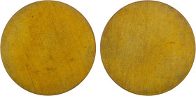 SEYCHELLES: Republic, 1000 rupees (9.93g), ND (1976), KM-29, 28.4mm off-metal trial strike planchet in brass for proposed gold coinage, UNC, ex Heaton...