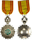 TUNISIA: Orders: Ahmad Pasha Bey, 1929-1942, Order of Glory (Nishan Iftikar), Werlich-1254, 51mm, 5th Class badge of a Knight, 10-pointed silver star,...