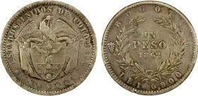 COLOMBIA: Republic, AR peso, 1862, KM-139.1, VF, ex Almer H. Orr III Collection.

Estimate: USD 100 - 150