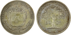 COSTA RICA: Republic, AR 50 centavos, 1865, KM-112, assayer GW, VF, ex Almer H. Orr III Collection.

Estimate: USD 100 - 150