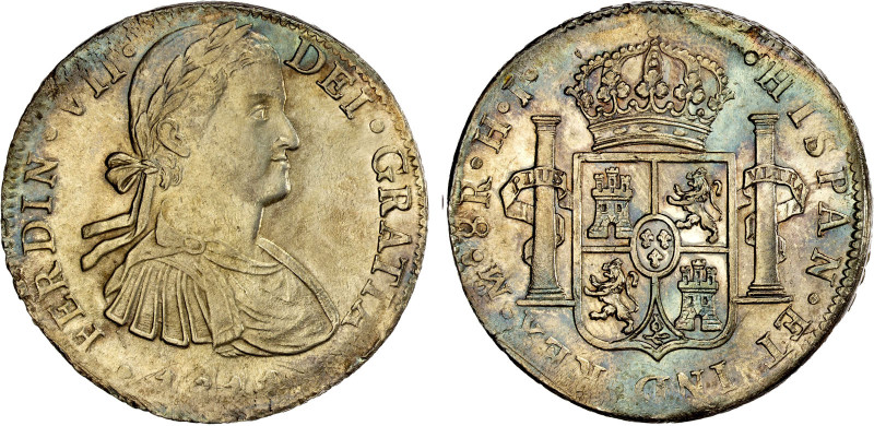 MEXICO: Fernando VII, 1808-1833, AR 8 reales, 1811/0-Mo, KM-110, assayer HJ, sli...