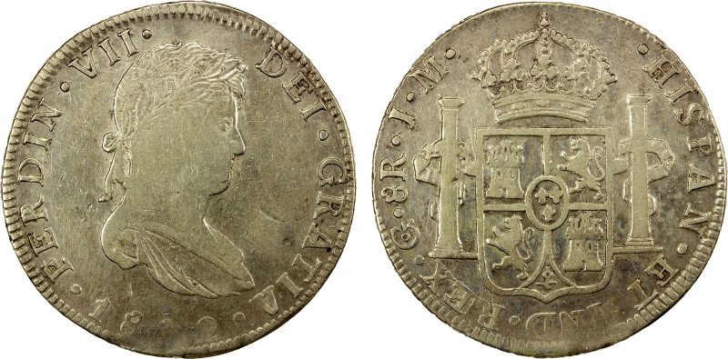 MEXICO: Fernando VII, 1808-1833, AR 8 reales, 1822-Go, KM-111.4, assayer JM, War...