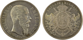 MEXICO: Maximiliano, 1864-1867, AR peso, 1866-Mo, KM-388.1, About EF, ex Almer H. Orr III Collection.

Estimate: USD 130 - 200