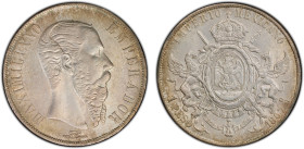 MEXICO: Maximiliano, 1864-1867, AR peso, 1867-Mo, KM-388.1, lightly cleaned, PCGS graded AU details.

Estimate: USD 100 - 200