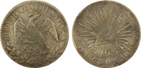 MEXICO: Republic, AR 2 reales, 1867/1-Ho, KM-374.9, assayer PR/FM, light porosity, crude Hermosillo issue, F-VF.

Estimate: USD 125 - 175