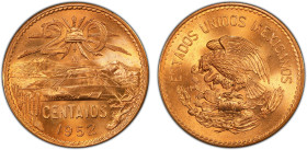 MEXICO: Estados Unidos, AE 20 centavos, 1952-Mo, KM-439, a fantastic quality example! PCGS graded MS66 RD.

Estimate: USD 60 - 80