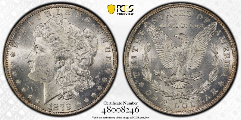 UNITED STATES: AR dollar, 1879-O, KM-110, Morgan type, altered surfaces, still a...