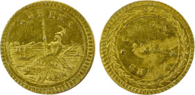 UNITED STATES: California Fractional Gold, AV ½ dollar (0.28g), 1884, N-44205var, EUREKA above the Great Seal of the State of California // CAL. GOLD....