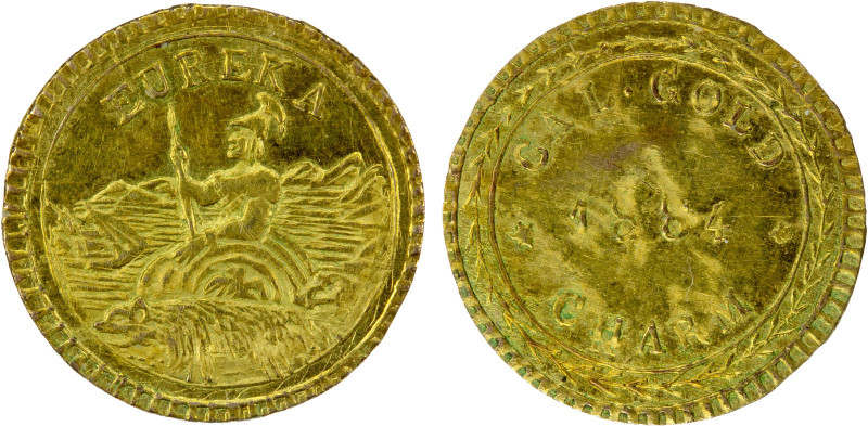 UNITED STATES: California Fractional Gold, AV ¼ dollar (0.13g), 1884, N-44205var...
