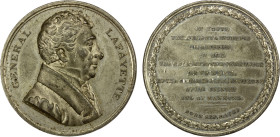 UNITED STATES: white metal medal, ND (1834), Fuld-LA.1824.3, 46mm English-made Marquis de Lafayette tribute medal by Thomas Halliday after François Ca...