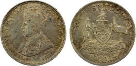 AUSTRALIA: George V, 1910-1936, AR shilling, 1911, KM-26, lovely original toning, Choice AU, ex Robert A. Rosenfeld Collection.

Estimate: USD 100 -...