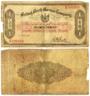 BRITISH NORTH BORNEO: George VI, 1936-1952, 1 dollar banknote, 7.1.1940, Pick-29, British North Borneo Company issue, small piece missing from left ma...
