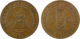 FRENCH INDOCHINA: AE cent, 1895-A, KM-7, Y-2a, nice even brown coloration, one-year type, AU, ex Howard A. Daniel III Collection.

Estimate: USD 140...