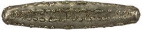 LAOS: Vientiane, AR tamlung (59.99g), ca. 1795-1828, Mitch--, Daniel-L2I (plate example), 87mm, lat ingot coinage (also known as tiger tongue), stampe...