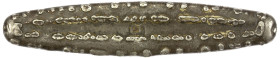 LAOS: Vientiane, AR tamlung (58.43g), ca. 1795-1828, Mitch--, Daniel-L2I, 89mm, lat ingot coinage (also known as tiger tongue), stamped with the Lanna...
