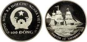 VIET NAM: Socialist Republic, AR 100 dong, 1991, KM-35, Steamship Savannah, Choice Proof, ex Howard A. Daniel III Collection.

Estimate: USD 100 - 1...