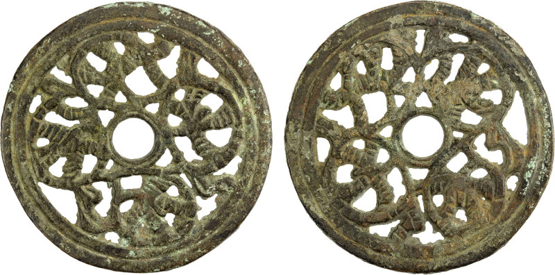 CHINA: AE charm (30.62g), Semans-380r var., 55mm openwork flower type, four lotu...