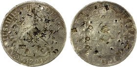 CHINESE CHOPMARKS: MEXICO:, AR 8 reales, 1791-Mo, KM-109, assayer FM, lightly cleaned, many small and a few large Chinese merchant chopmarks on both s...